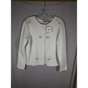 Baxter Wells‎ Cardigan Womens Small Button Front Embroidered